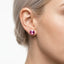 Orecchini con strass rosa punto luce