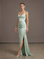 Vestito lungo in raso con scollo a cuore GILDA - Follie by Alice