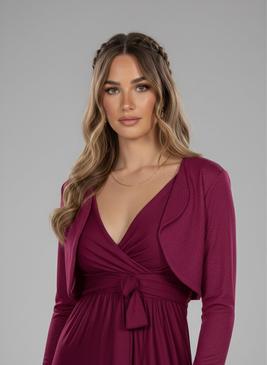 Giacchino viola brillante glitterato