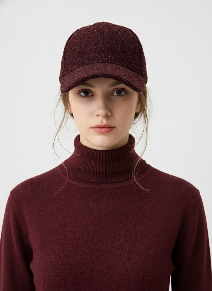 Berretto effetto peluche con brillantini