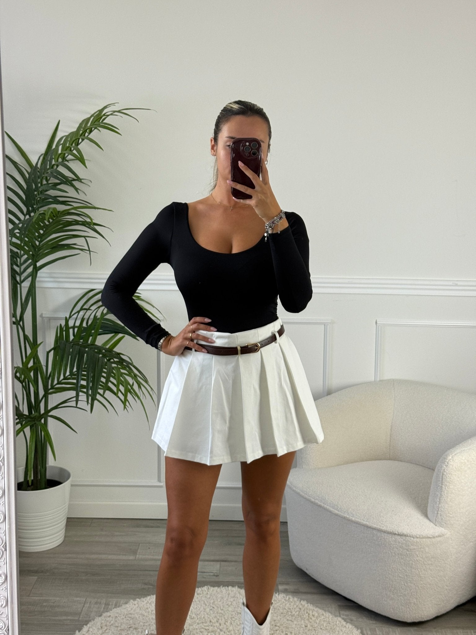 Body satin a maniche lunghe - Follie by Alice