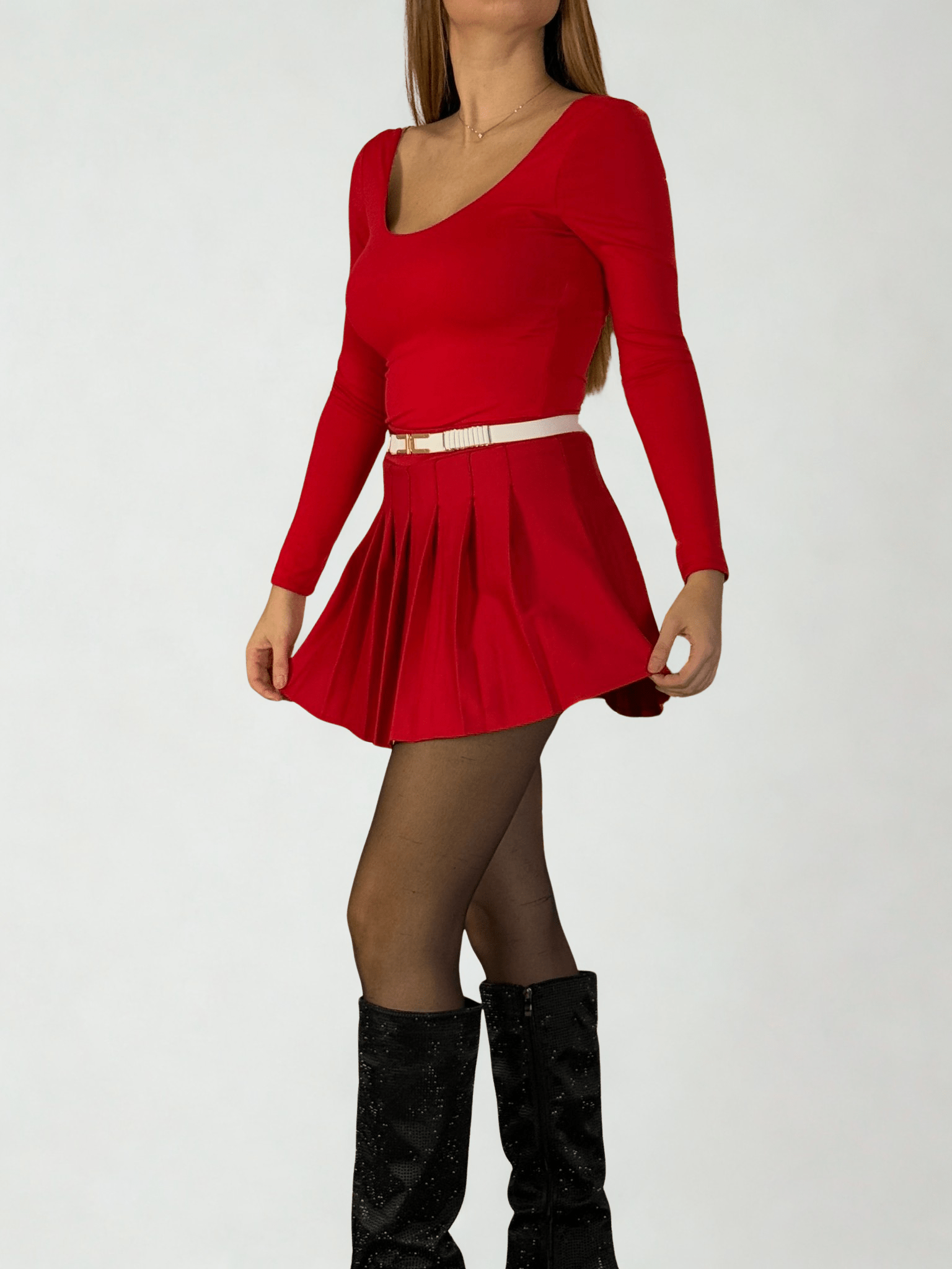 Body satin a maniche lunghe LUMIA - Follie by Alice