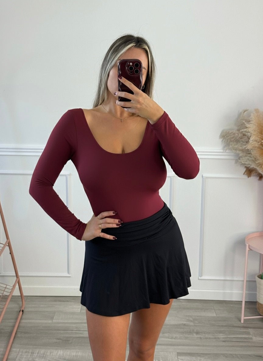 Body satin a maniche lunghe LUMIA - Follie by Alice
