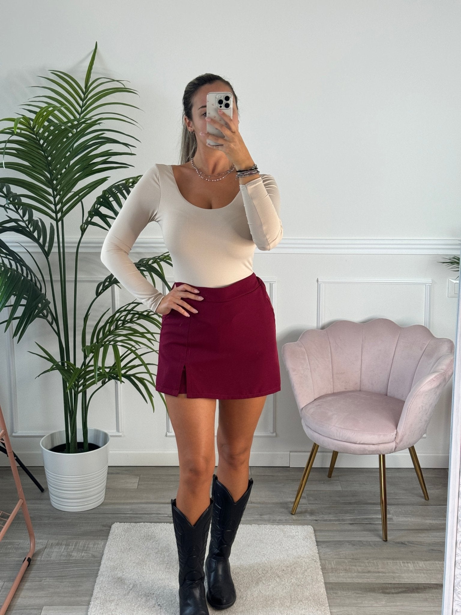 Body satin a maniche lunghe - Follie by Alice