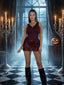 Body sgambato con scollo a goccia e charm metallico dorato - Follie by Alice