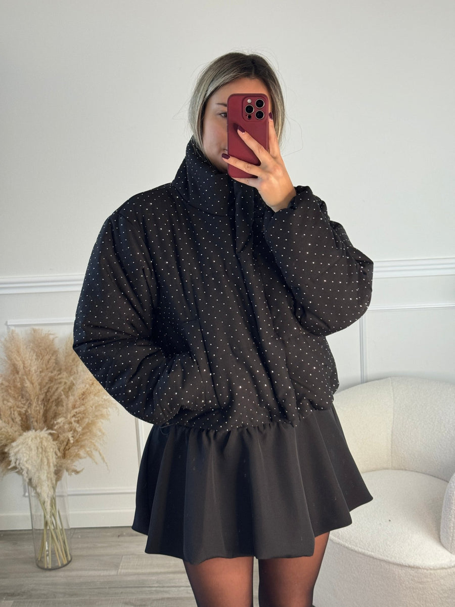 Bomber piumino strass