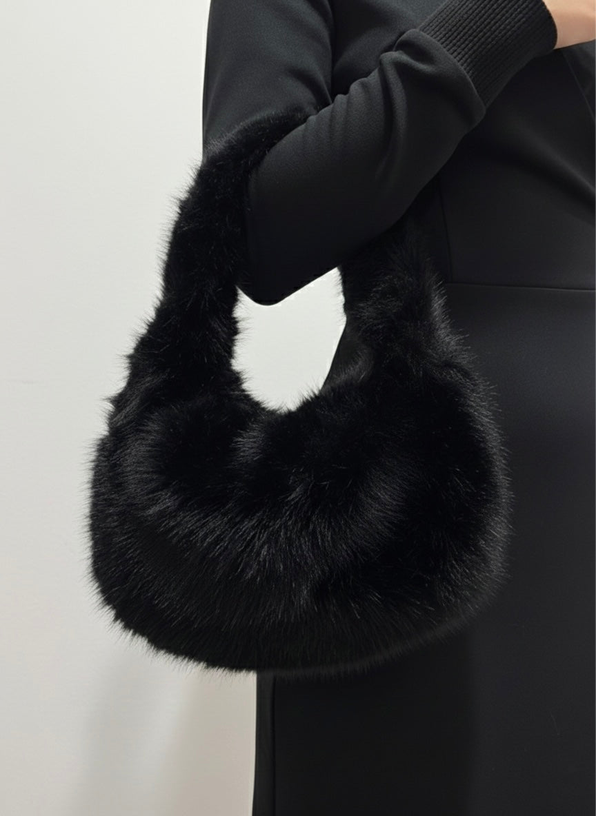 Borsa a mano effetto pelliccia - Follie by Alice