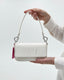 Borsa a spalla in raso con cuori di strass gioiello - Follie by Alice
