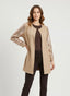 Cappotto beige con paillettes sulle maniche - Follie by Alice