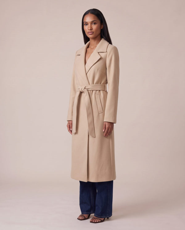 Cappotto lungo con cintura AVENUE