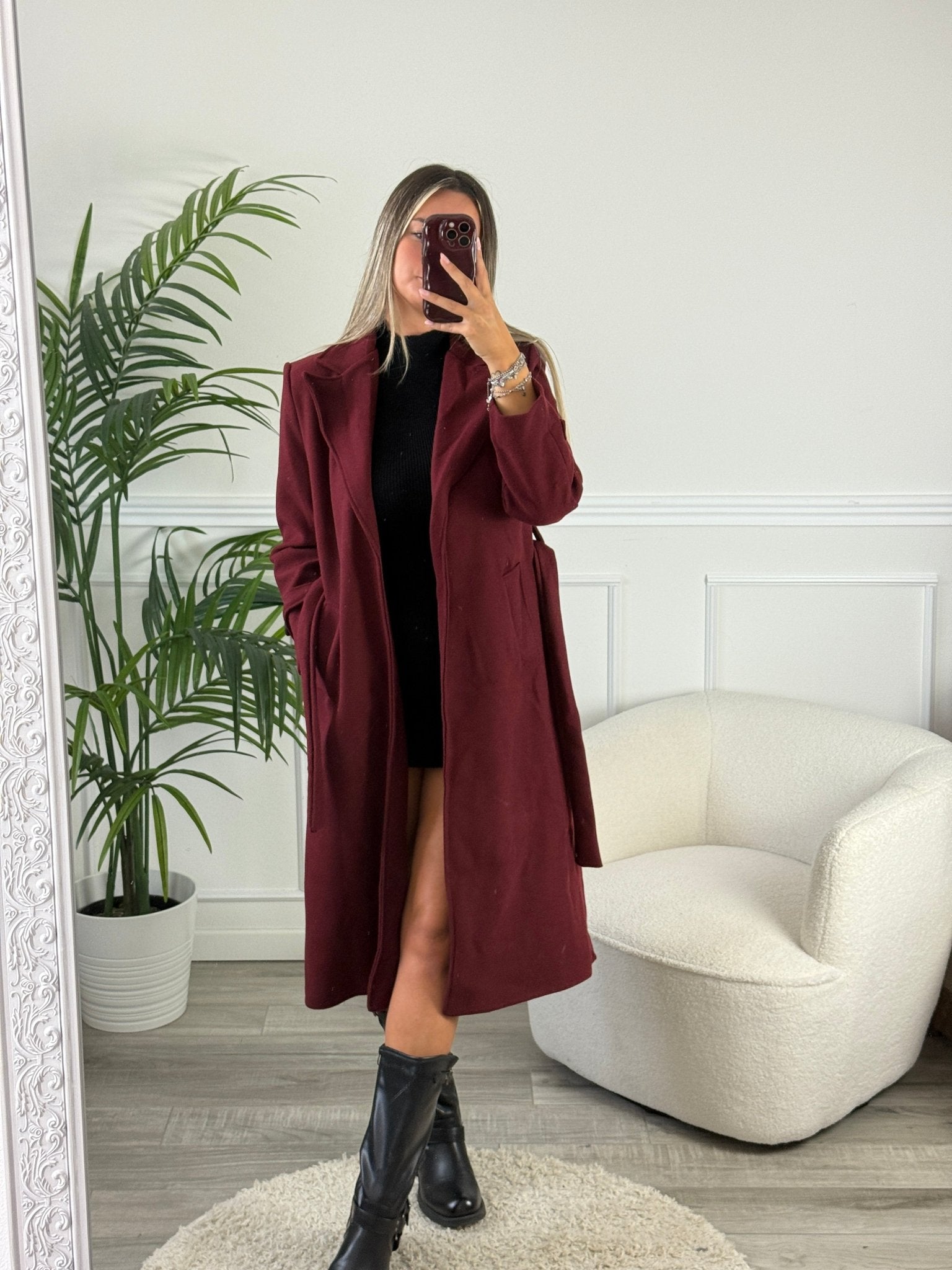 Cappotto lungo con cintura - Follie by Alice