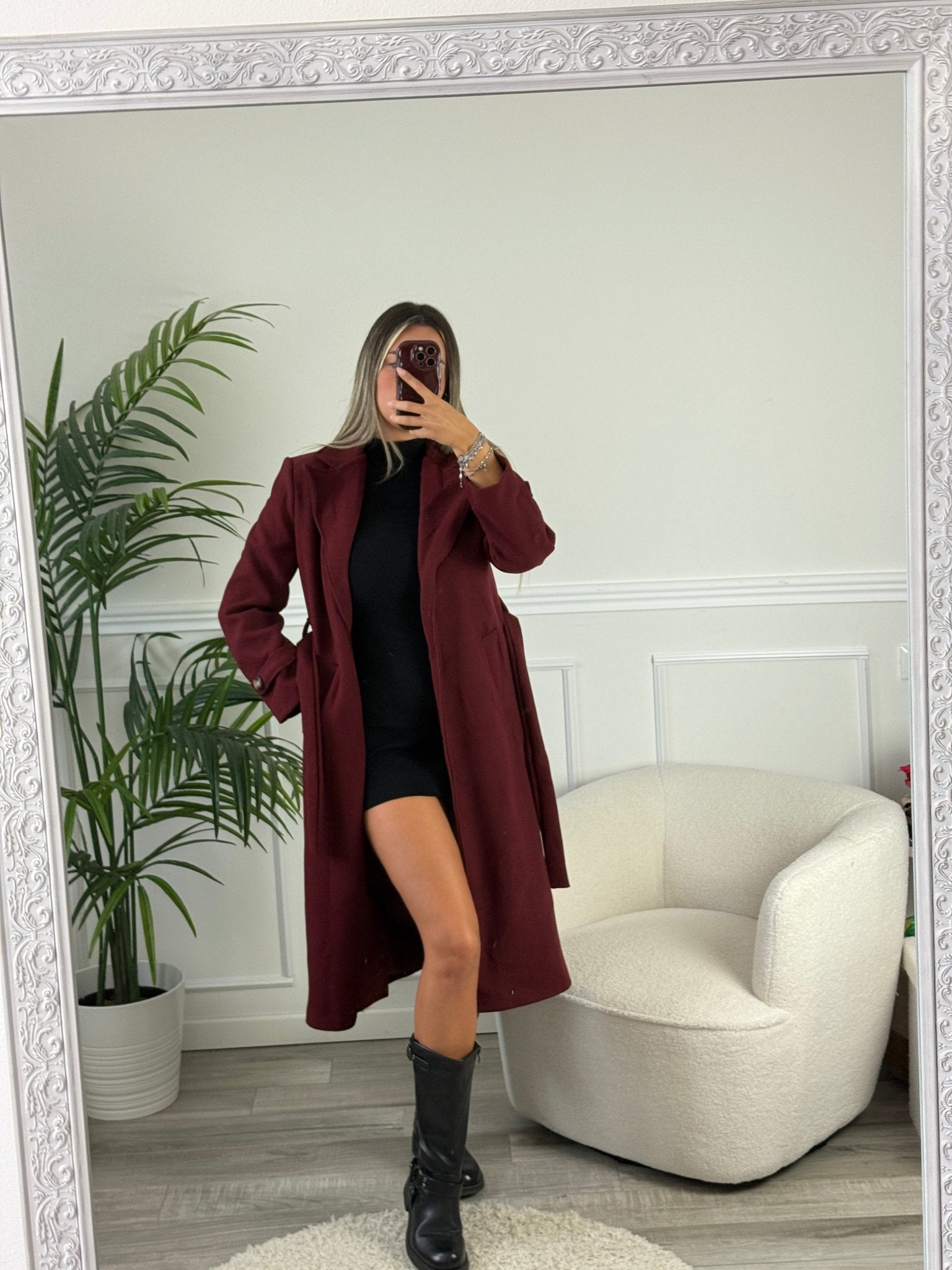 Cappotto lungo con cintura - Follie by Alice