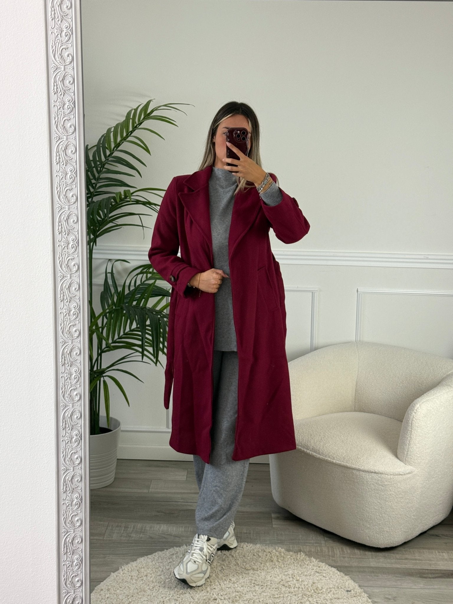 Cappotto lungo con cintura - Follie by Alice