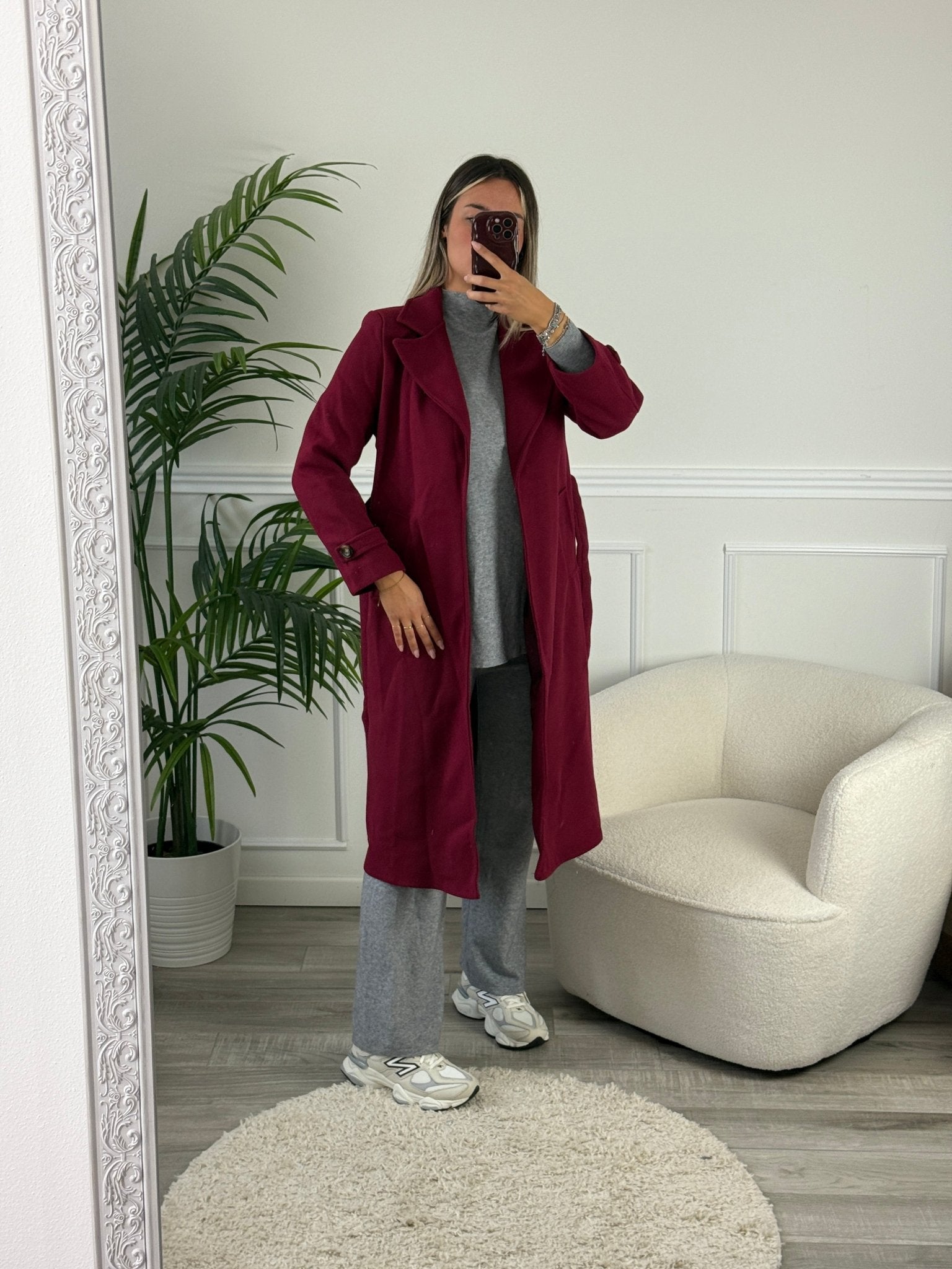 Cappotto lungo con cintura - Follie by Alice