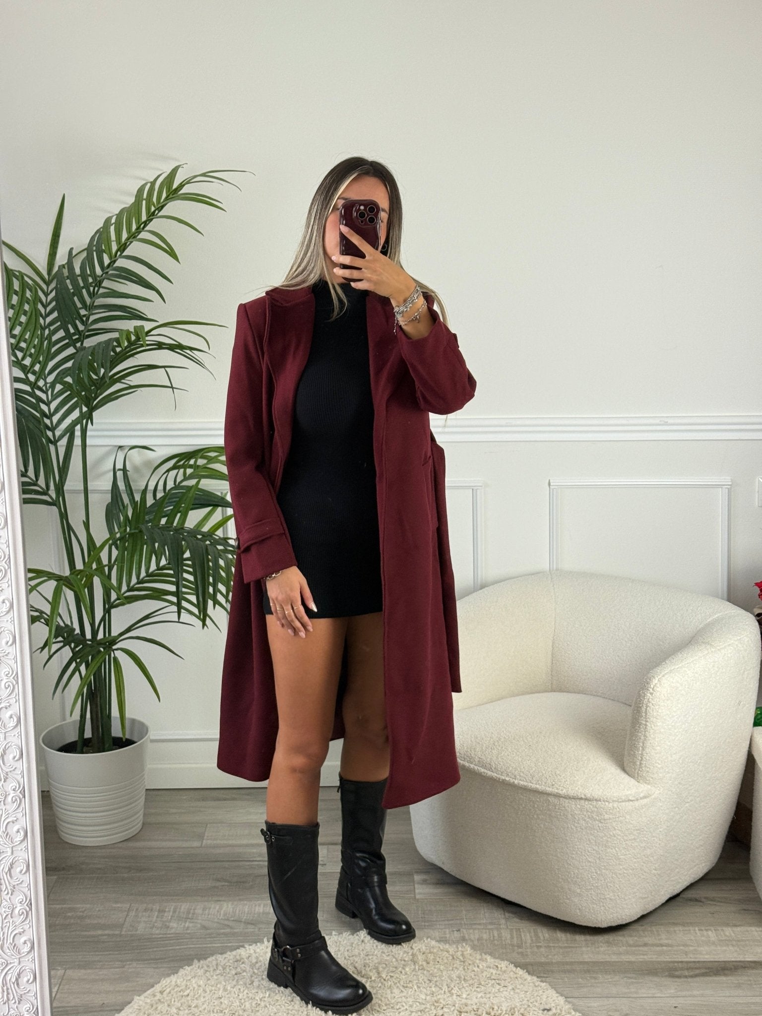 Cappotto lungo con cintura - Follie by Alice