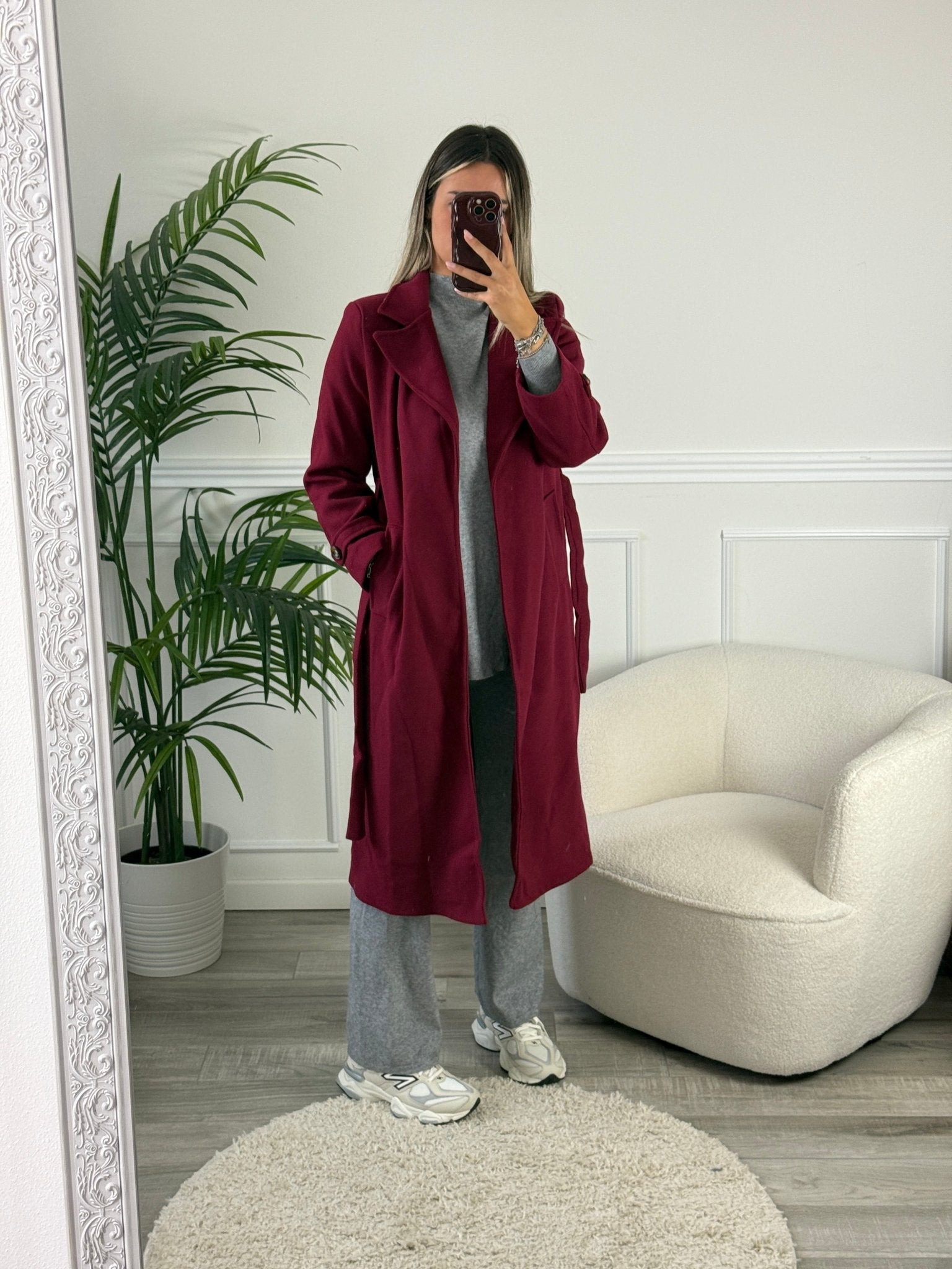 Cappotto lungo con cintura - Follie by Alice