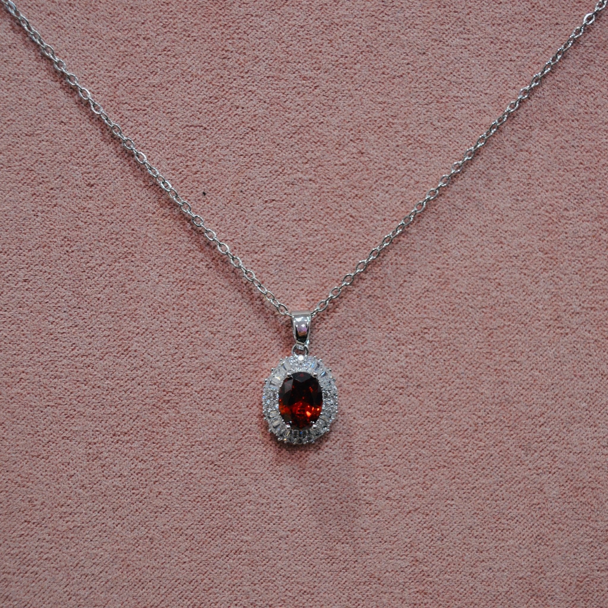 Collana argento con perla rosso rubino - Follie by Alice