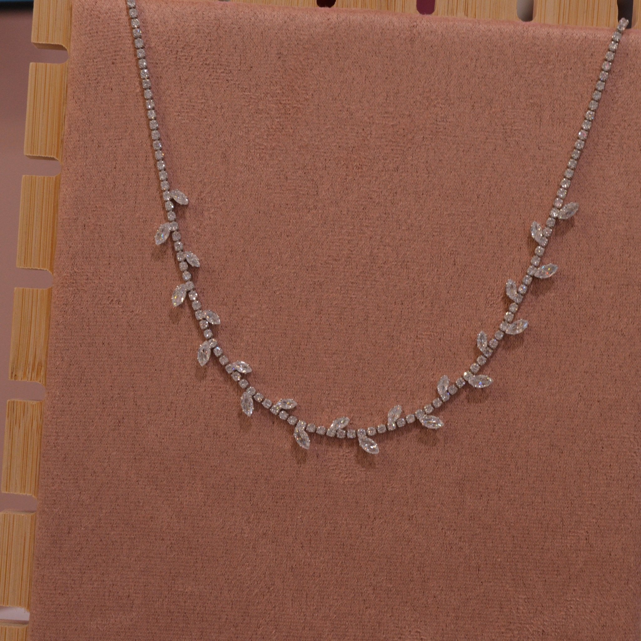 Collana argento tennis con strass a goccia - Follie by Alice