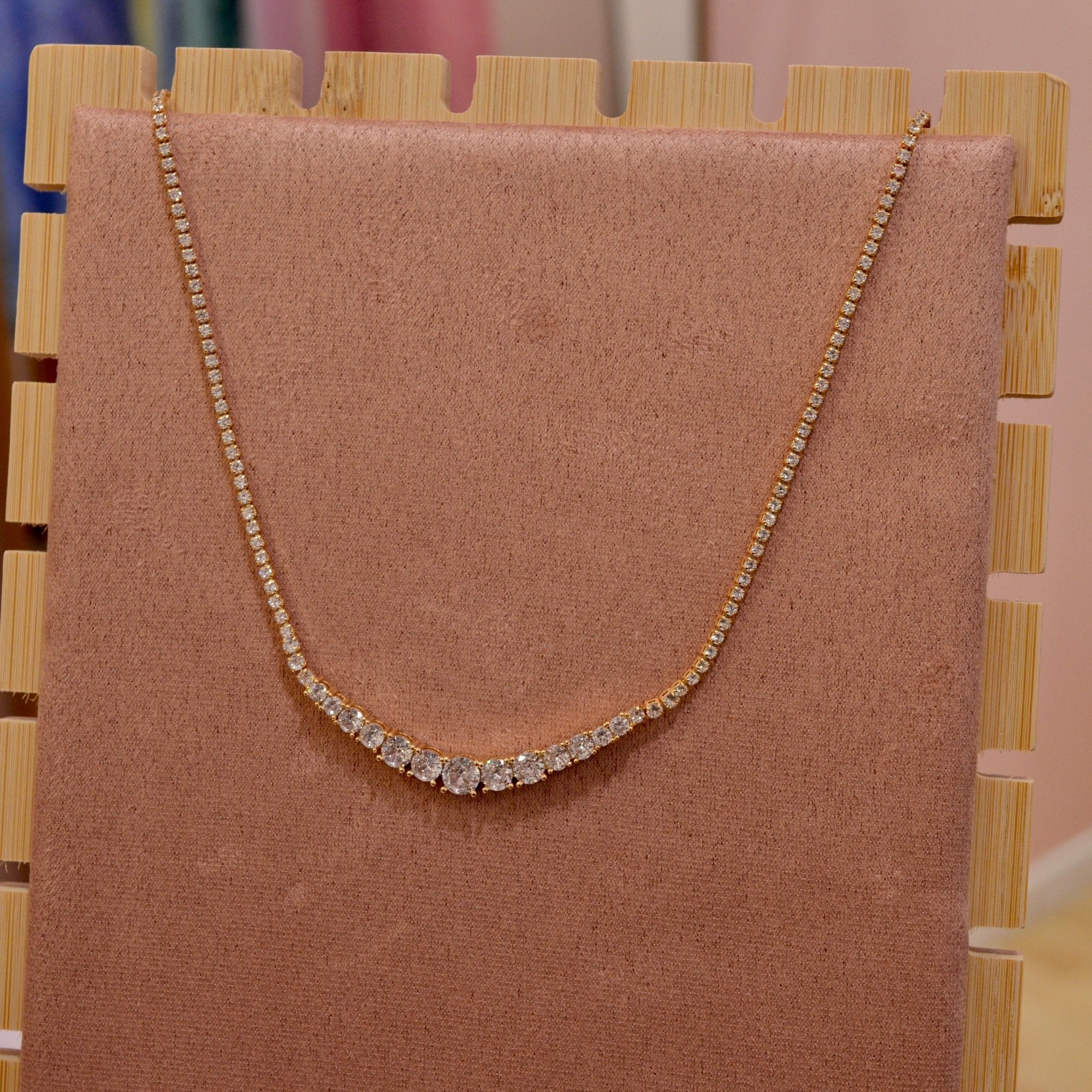 Collana tennis oro con brillanti - Follie by Alice