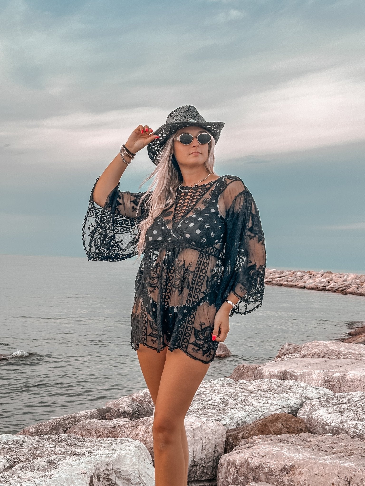 Copricostume con maniche a campana BOHO BREEZE - Follie by Alice