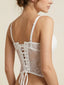 Corsetto strutturato in pizzo con lacci sulla schiena - Follie by Alice