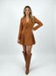 Giacca vestito marrone con dettagli plissettati - Follie by Alice