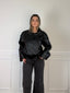 Giubbotto effetto pelle oversize a collo alto con chiusura a portafoglio - Follie by Alice