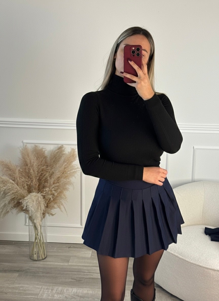 Maglioncino a collo alto con bordi a costine - Follie by Alice