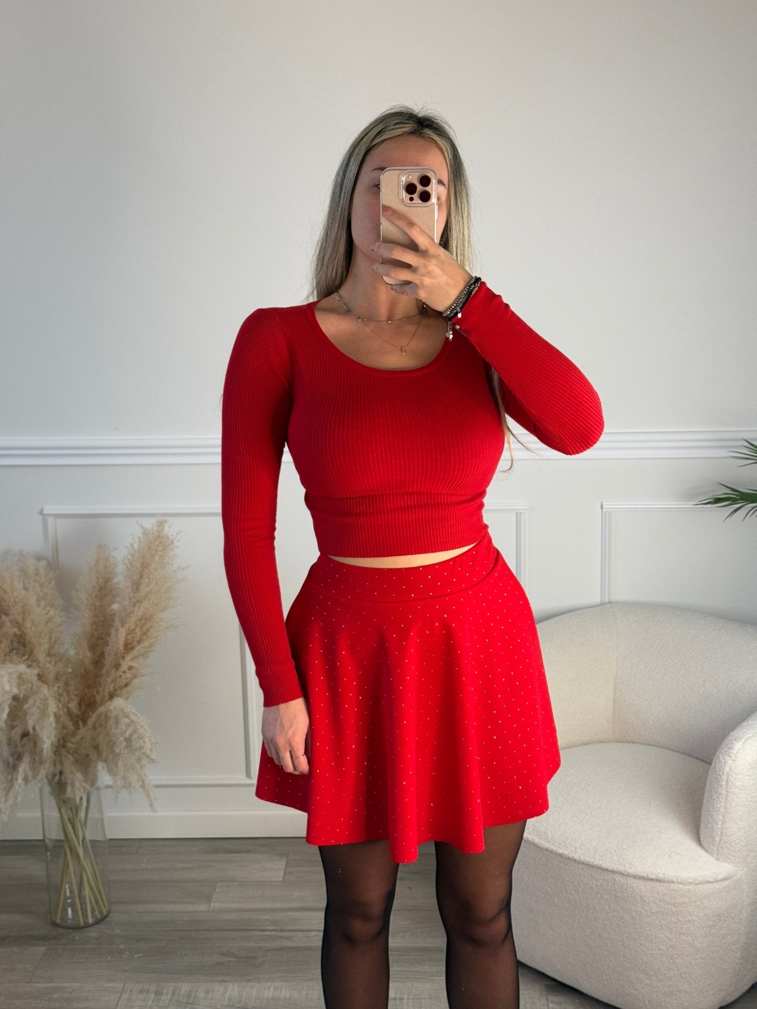 Maglioncino crop girocollo a costine - Follie by Alice