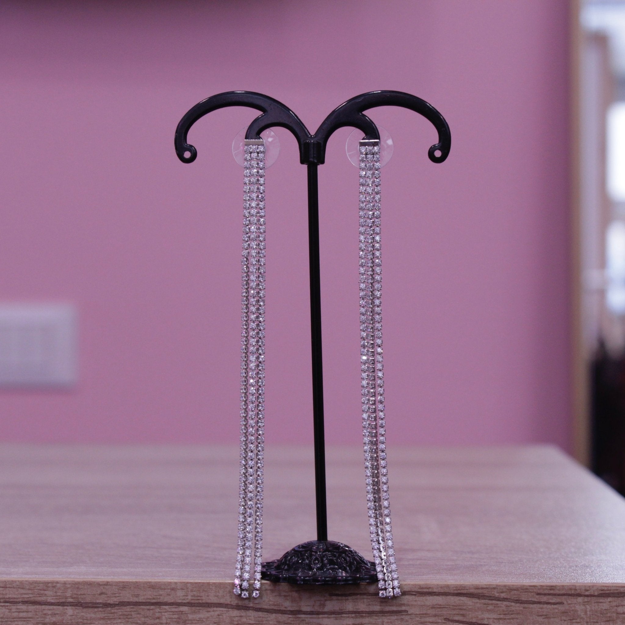 Orecchini argento pendenti di strass - Follie by Alice