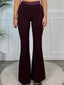 Pantaloni a zampa con fascia in raso PRESTIGE - Follie by Alice