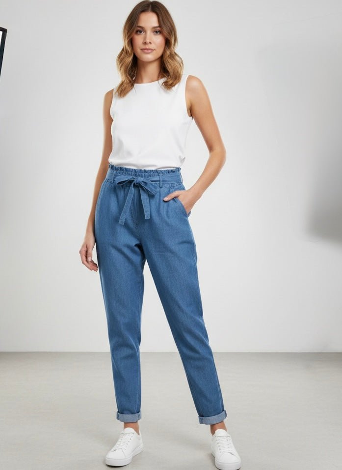 Pantaloni leggeri effetto denim - Follie by Alice