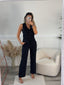 Pantaloni lunghi a palazzo con strass gioiello - Follie by Alice