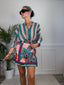 Pareo gonna rosa con palme e pappagalli ISLA - Follie by Alice