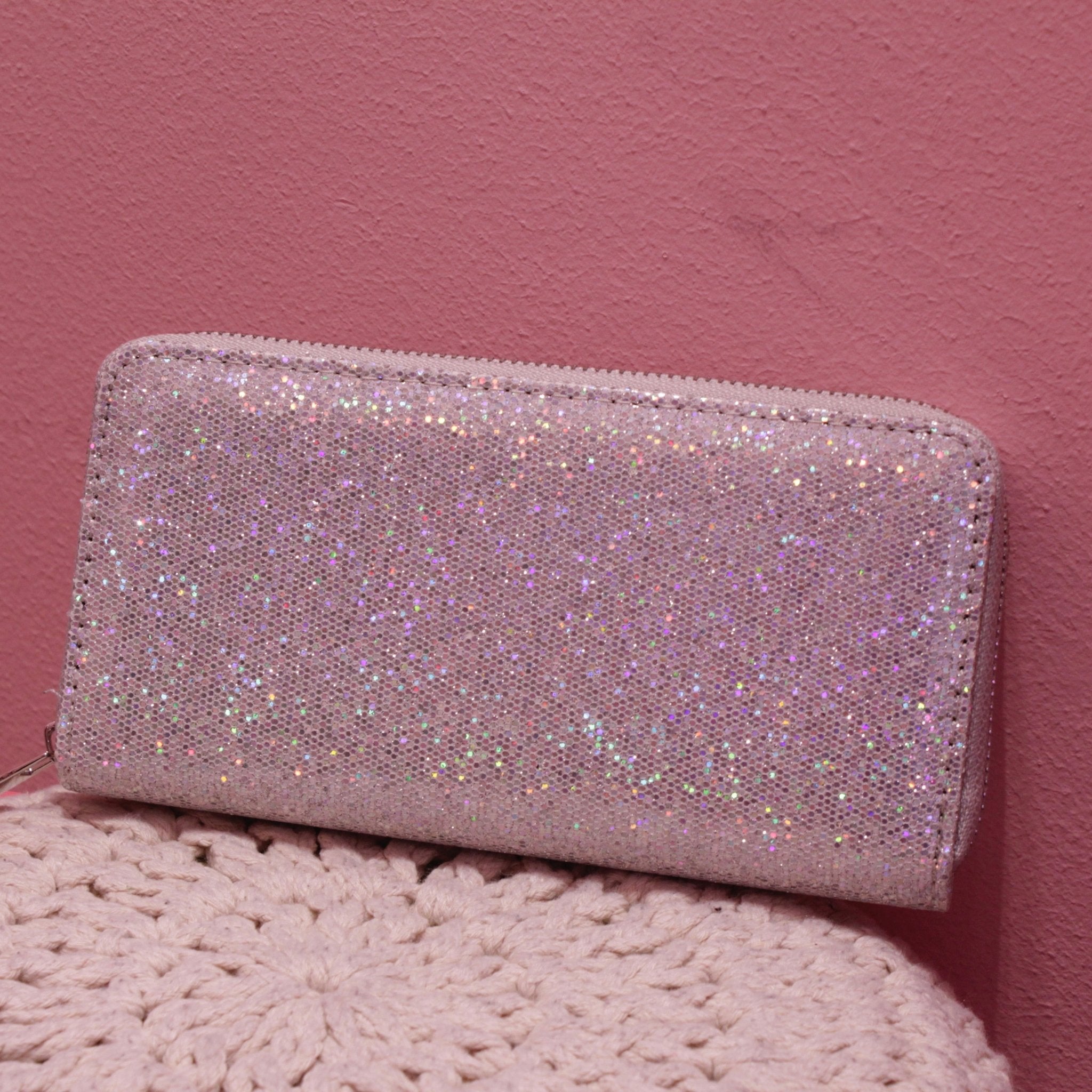 Portafoglio argento con paillettes - Follie by Alice