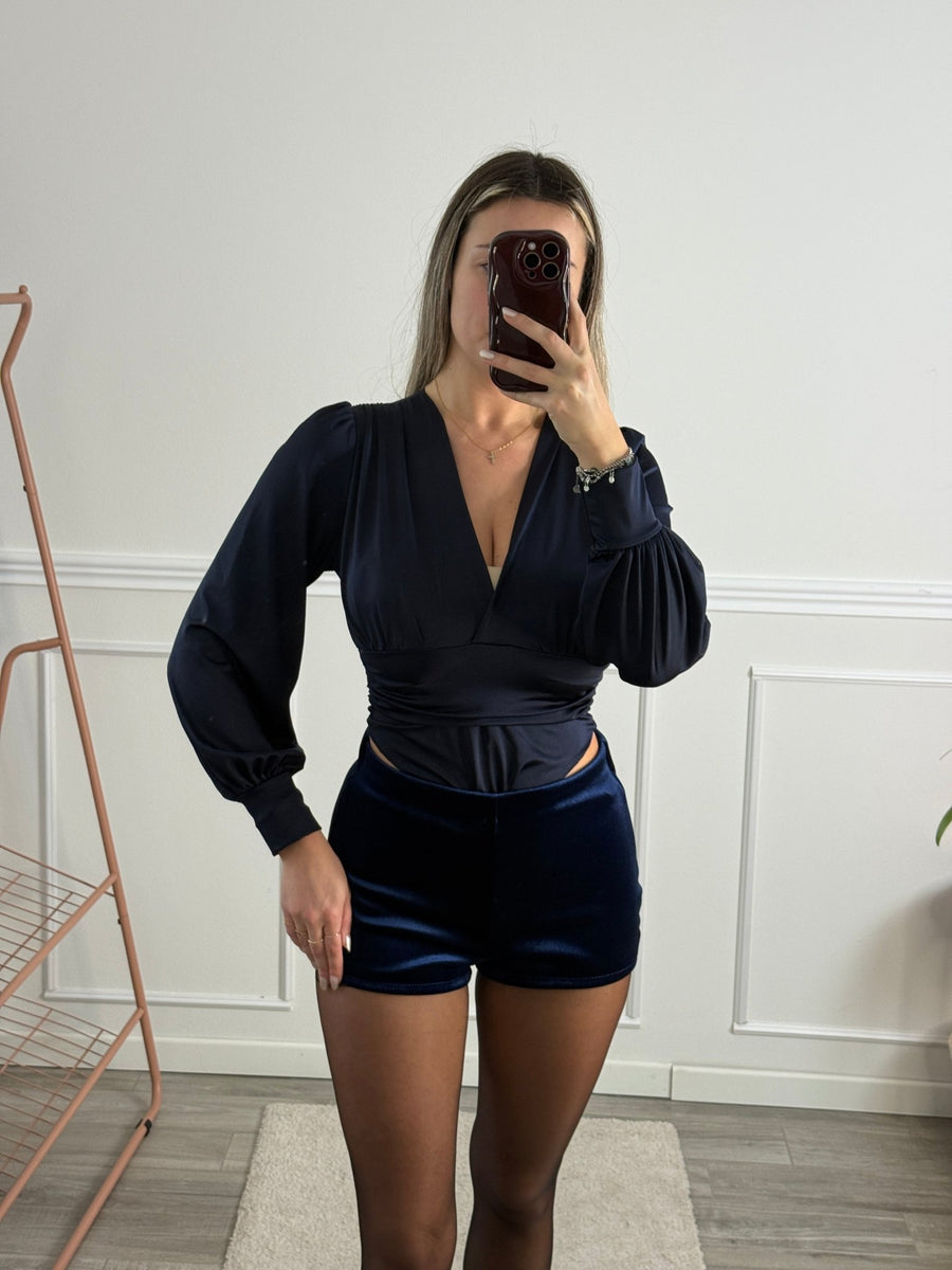 Shorts culotte in ciniglia