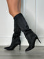 Stivali con strass gioiello e tacco a spillo 9 cm - Follie by Alice