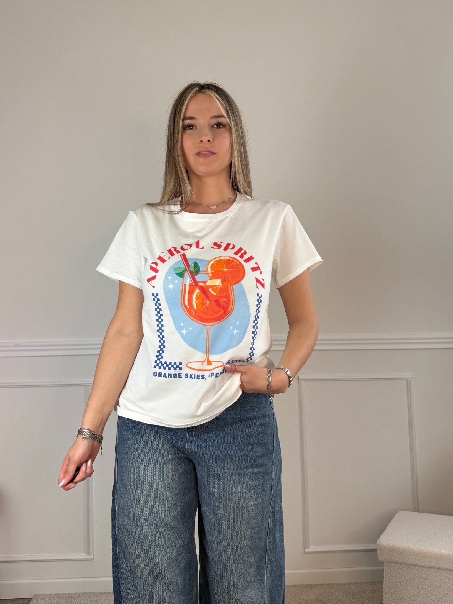T-shirt con stampa APEROL - Follie by Alice