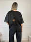T-shirt oversize con schiena aperta con pizzo JADE - Follie by Alice