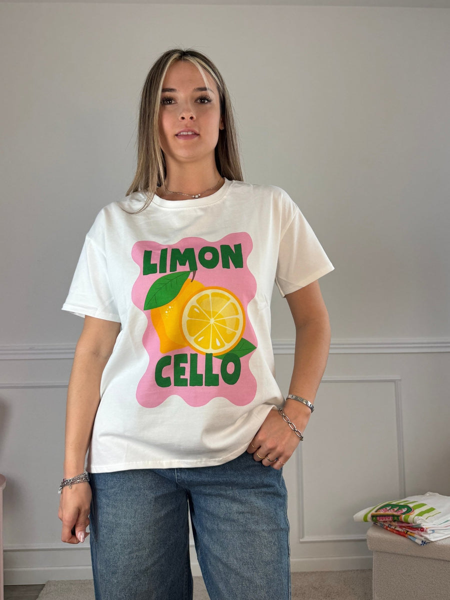 T-shirt oversize con stampa LIMONCELLO