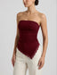 Top a fascia asimmetrico con orlo in pizzo CLEO - Follie by Alice