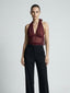 Top in tulle con collo halter e drappeggio - Follie by Alice