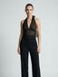 Top in tulle con collo halter e drappeggio - Follie by Alice