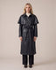 Trench lungo in ecopelle con mantellina VIENNA - Follie by Alice