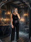 Tuta jumpsuit metallizzata con maxi paillettes gioiello VEGAS - Follie by Alice