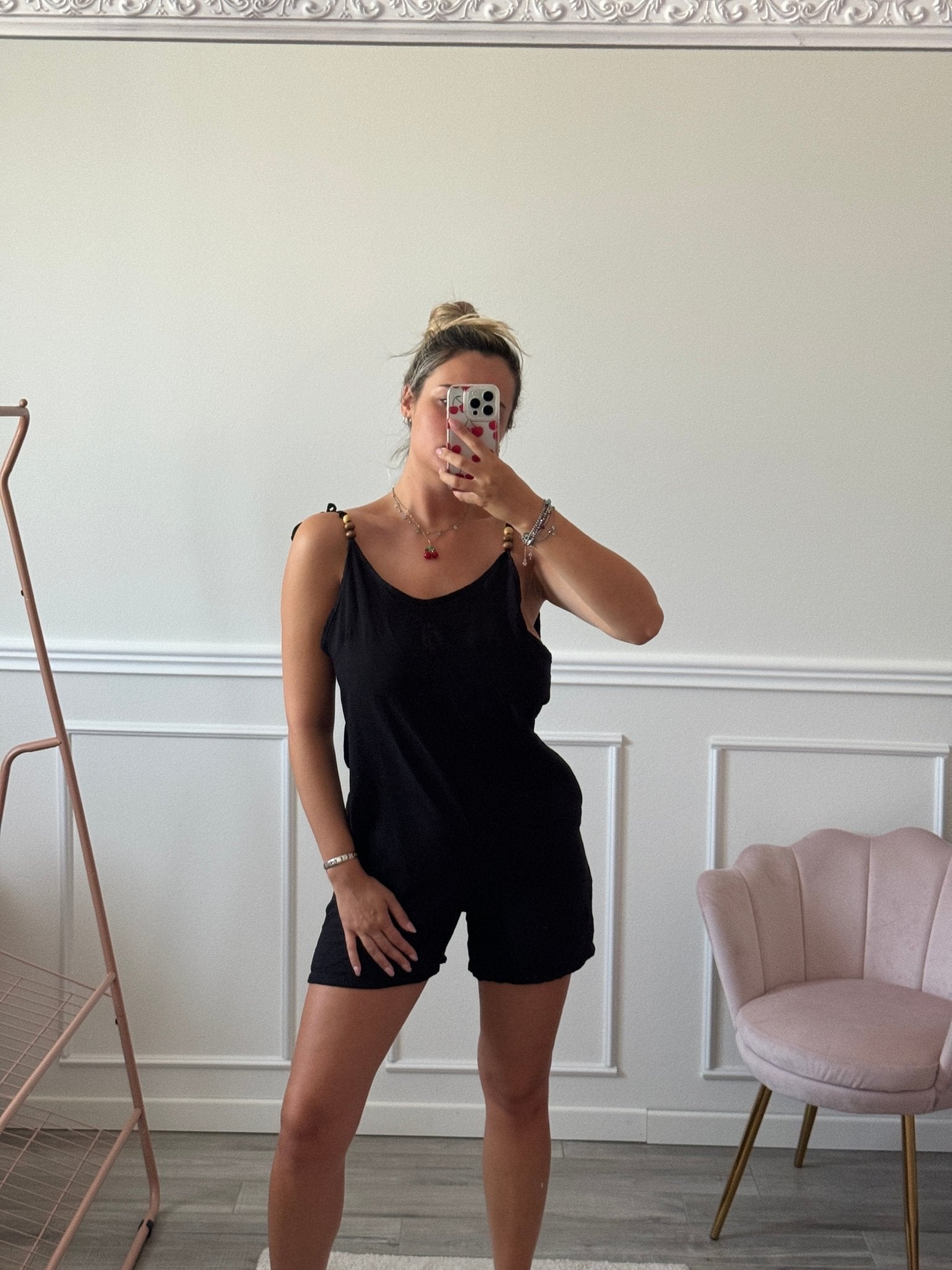 Tutina effetto lino con spalline - Follie by Alice