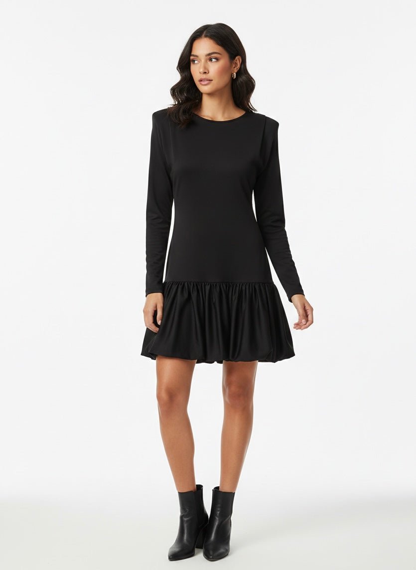 Vestitino a maniche lunghe con gonna a palloncino