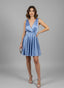 Vestitino azzurro con gonna a ruota - Follie by Alice