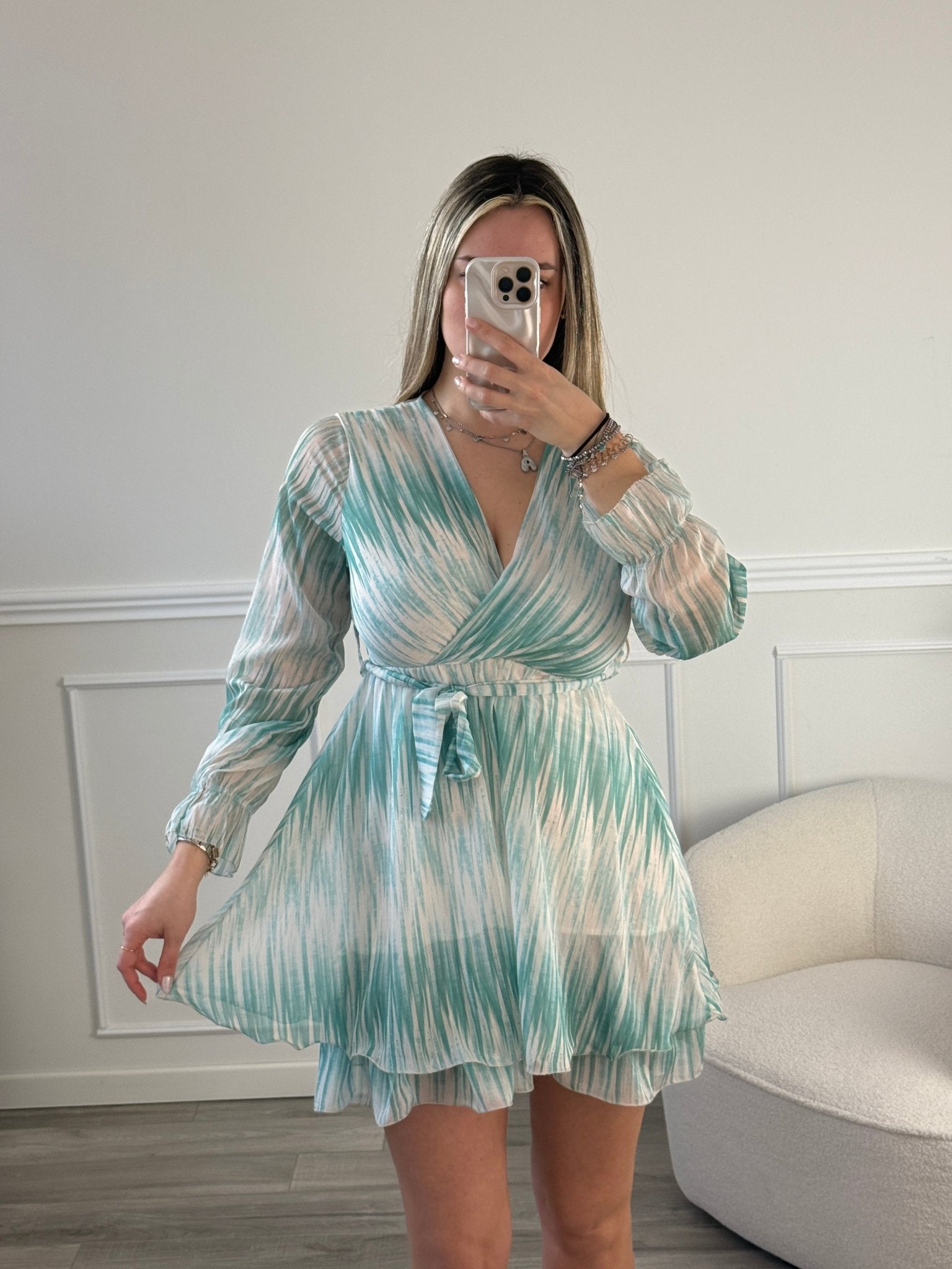 Vestitino chiffon con fantasia - Follie by Alice