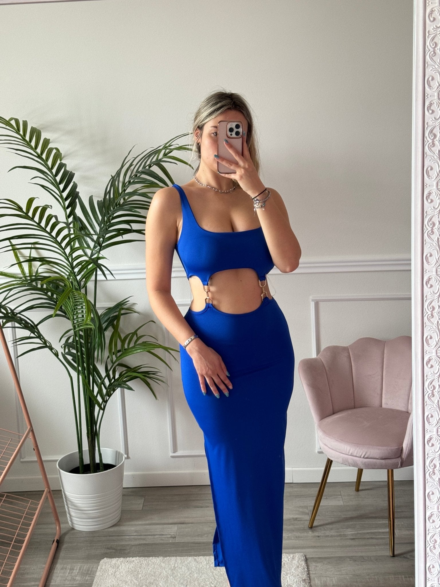 Vestitino cut - out con spacco e morsetti - Follie by Alice